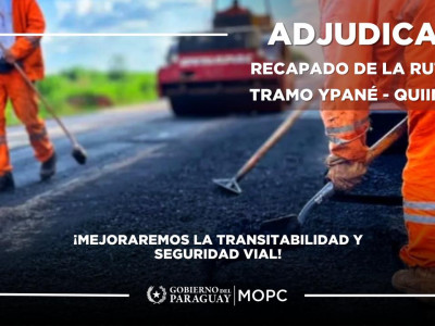 MOPC adjudica contrato para recapar y brindar una mejor transitabilidad a la ruta PY01