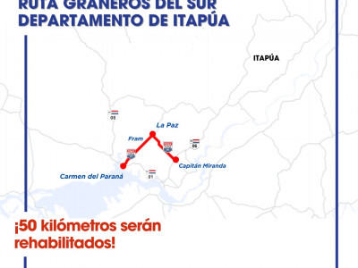 MOPC adjudica estratégica obra "Graneros del Sur" por más de USD 15 millones